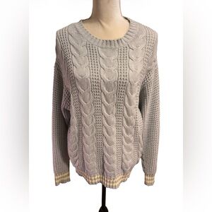 American Eagle Cable Knit Crewneck Sweater Sz M
